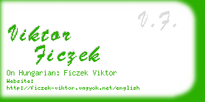 viktor ficzek business card